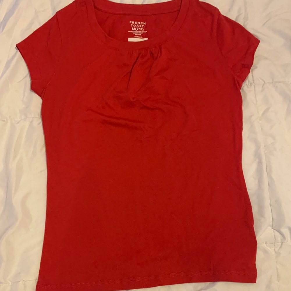 French Toast Girl’s Red Top 7/8